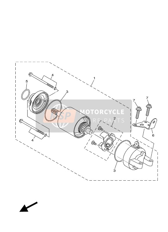 Yamaha X-MAX 300 2018 Startend Motor 4 voor een 2018 Yamaha X-MAX 300